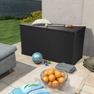 Lada de depozitare pentru gradina, antracit, 120 x 56 x 63 cm - V43711V - Img 2