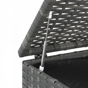 Ladă grădină pentru perne, gri, 100x49x103,5 cm, ratan PE - V317225V - Img 4