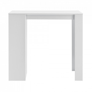 Masa-Bar elegant cu rafturi pentru bauturi Bristol, 110 x 50 x 103 cm, PAL, alb - P66800604 - Img 2