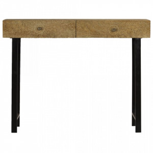 Masa consola, 102 x 30 x 79 cm, lemn masiv de mango - V246977V - Img 3