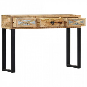 Masa consola, 110 x 30 x 76 cm, lemn masiv de mango - V282761V - Img 4