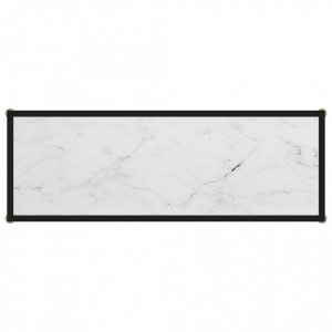 Masa consola, alb, 100 x 35 x 75 cm, sticla securizata - V322837V - Img 4