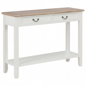 Masa consola, alb, 110 x 35 x 80 cm, lemn - V249901V