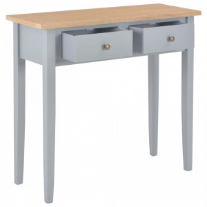 Masa consola de toaleta, gri, 79 x 30 x 74 cm, lemn - V280054V - Img 2