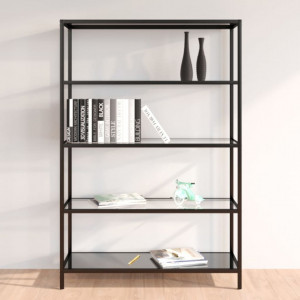 Masă consolă negru&transparent 100x36x168 cm sticlă securizată - V331638V - Img 2