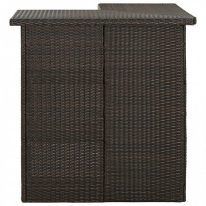 Masă de bar colțar, maro, 100 x 50 x 105 cm, poliratan - V313480V - Img 1