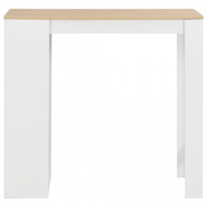 Masa de bar cu raft, alb, 110 x 50 x 103 cm - V280215V - Img 3
