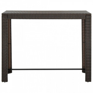 Masă de bar de grădină, maro, 140,5 x 60,5 x 110,5 cm poliratan - V45876V