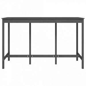 Masă de bar, gri, 180x80x110 cm, lemn masiv de pin - V822164V - Img 3
