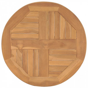 Masă de bistro, Ø60x60 cm, lemn masiv de tec - V315463V - Img 4