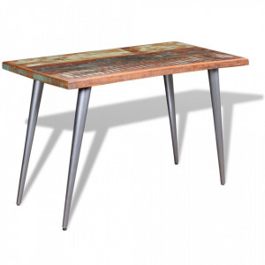 Masa de bucatarie din lemn masiv reciclat, 120 x 60 x 76 cm - V244242V - Img 1