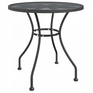 Masă de grădină antracit Ø80x72 cm plasă metalică expandată - V317343V