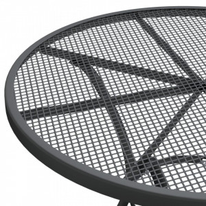 Masă de grădină antracit Ø80x72 cm plasă metalică expandată - V317343V - Img 4