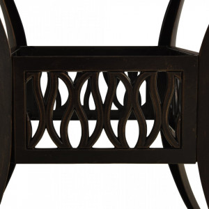 Masă de grădină, bronz, 90x90x73 cm, aluminiu turnat - V315588V - Img 4