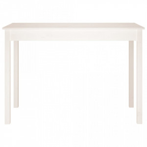 Masă de sufragerie, alb, 110x55x75 cm, lemn masiv de pin - V814250V - Img 3