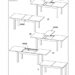 Masă extensibilă pentru dining,culoarea stejar închis, 160-203x90 cm - TP86191 - Img 4