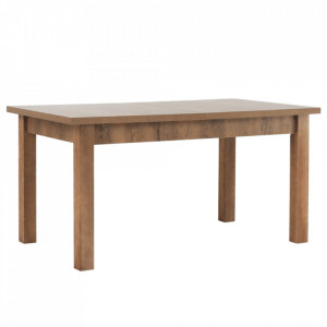 Masă extensibilă pentru dining,culoarea stejar închis, 160-203x90 cm - TP86191 - Img 9