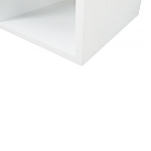 Masă portabilă cu poliţă, albă, 59x36x38 cm - TP235874 - Img 11