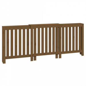 Mască pentru calorifer maro miere 210x21x85 cm lemn masiv pin - V822589V - Img 1