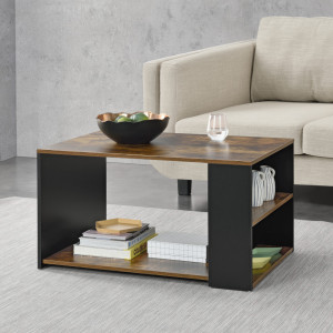 Masuta cafea negru/culoarea lemnului de stejar - P73294034