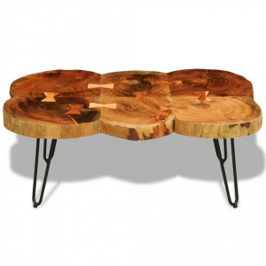 Masuta de cafea, 35 cm, 6 butuci, lemn masiv de sheesham - V242443V - Img 2