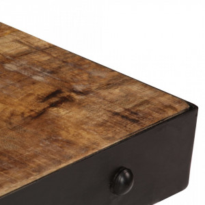Masuta de cafea cu roti, 100 x 60 x 26 cm, lemn masiv de mango - V246696V - Img 3