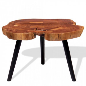 Masuta de cafea din bustean lemn masiv de acacia (55-60)x40 cm - V243957V - Img 2