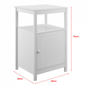 Masuta living, 79 x 48 x 39 cm, alb - P80286701 - Img 3