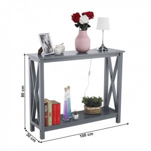 Măsuţă tip consolă, gri, 100x80x30 cm - TP277083 - Img 16