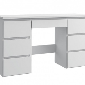MBBIA1 - Birou 120 cm, masa de calculator cu 7 sertare, office - Alb - Img 2