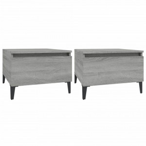 Mese laterale 2 buc. gri sonoma 50x46x35 cm lemn compozit - V819529V - Img 1