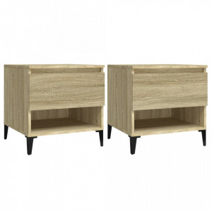 Mese laterale 2 buc. stejar sonoma 50x46x50 cm lemn compozit - V819555V