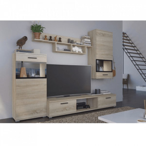 Mobilier living, culoarea stejar, 230x40,2x200 cm - TP212731