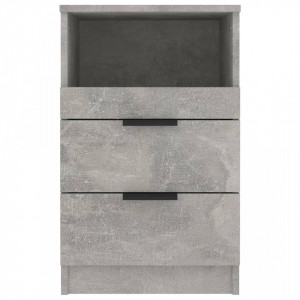Noptiere, 2 buc., gri beton, lemn prelucrat - V811241V - Img 4