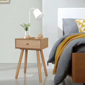 Noptiere din lemn masiv de pin 2 buc, 40 x 30 x 61 cm, maro - V244742V