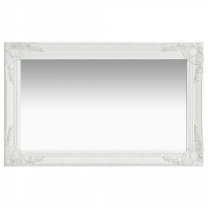 Oglinda de perete in stil baroc, alb, 50 x 80 cm - V320320V - Img 2