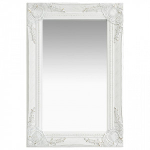 Oglinda de perete in stil baroc, alb, 60 x 40 cm - V320328V - Img 3