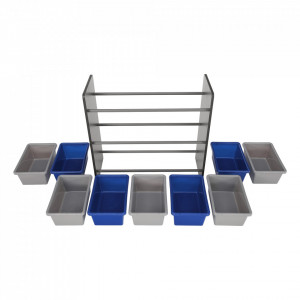 Organizator / raft pentru jucării, gri și albastru - TP299193 - Img 11