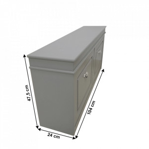 Pantofar, 2 compartimente, gri, 104x47x24 cm - TP289134 - Img 2