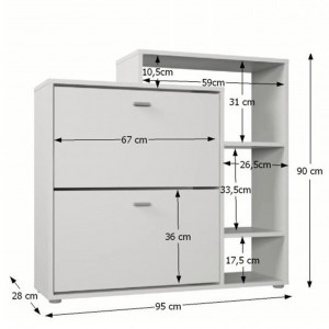 Pantofar alb, 95x90x28 cm - TP143228 - Img 2
