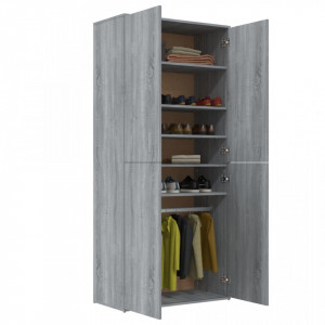 Pantofar, gri sonoma, 80x39x178 cm, lemn prelucrat - V815532V - Img 4