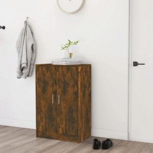 Pantofar, stejar fumuriu, 60x35x92 cm, lemn prelucrat - V816011V - Img 3