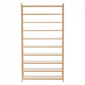 Pantofar, suport pentru pantofi, 10 poliţe, bambus, 80x25x150 cm - TP296534 - Img 5