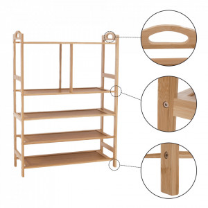 Pantofar, suport pentru pantofi, 5 poliţe, 68x26x95 cm - TP296536 - Img 11