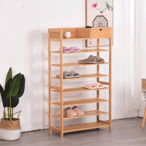 Pantofar, suport pentru pantofi, 7 poliţe, bambus, 70x25x117 cm - TP296533 - Img 3