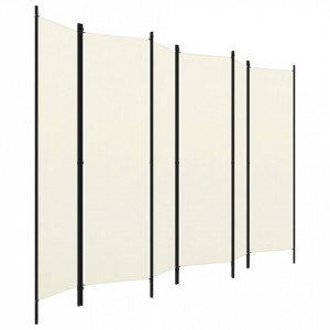Paravan camera cu 6 panouri, alb crem, 300 x 180 cm - V320727V - Img 3