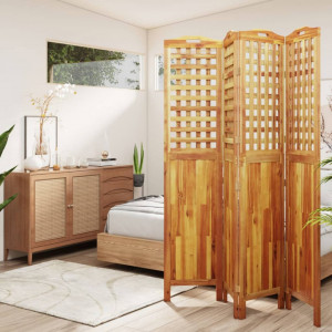 Paravan de cameră 4 panouri 162x2x180 cm lemn masiv de acacia - V318549V - Img 2