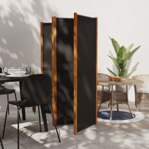 Paravan de cameră cu 4 panouri, negru, 280x180 cm - V319180V - Img 2