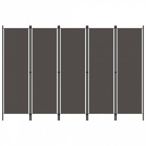 Paravan de camera cu 5 panouri, antracit, 250 x 180 cm - V320725V