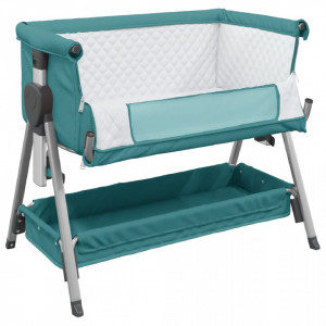 Pat pentru copii cu saltea, verde, pânză textil - V10294V - Img 4